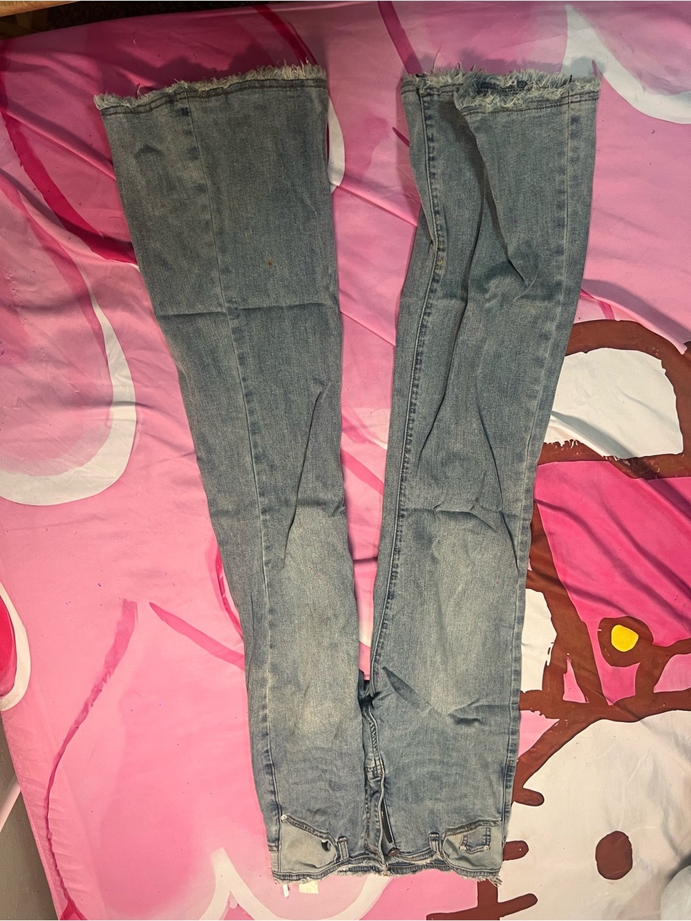Women's Light Wash Gray Straight Leg Jeans - Comfort Fit